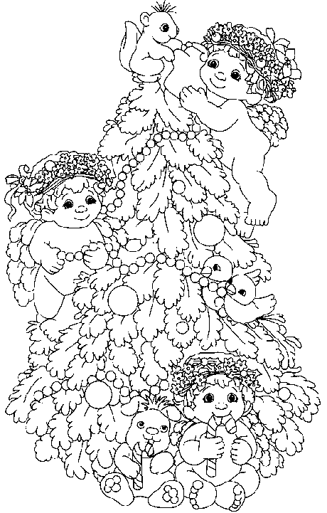 Dibujo para colorear: Arbol de Navidad (Objetos) #167650 - Dibujos para Colorear e Imprimir Gratis