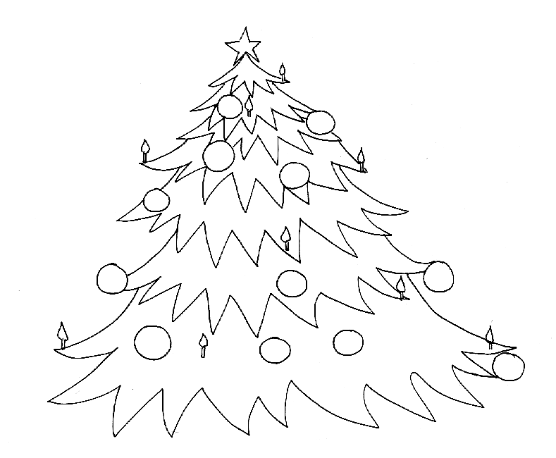 Dibujo para colorear: Arbol de Navidad (Objetos) #167655 - Dibujos para Colorear e Imprimir Gratis