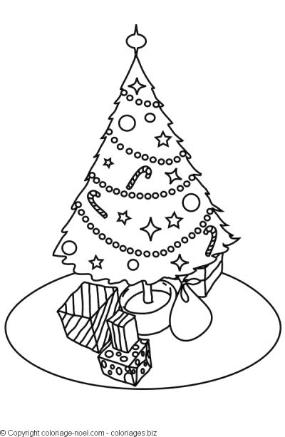 Dibujo para colorear: Arbol de Navidad (Objetos) #167665 - Dibujos para Colorear e Imprimir Gratis