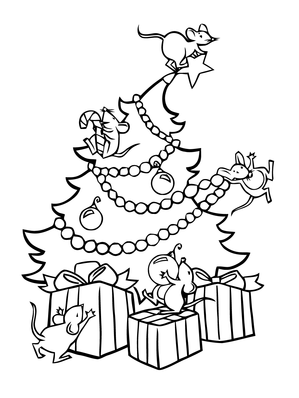 Dibujo para colorear: Arbol de Navidad (Objetos) #167674 - Dibujos para Colorear e Imprimir Gratis