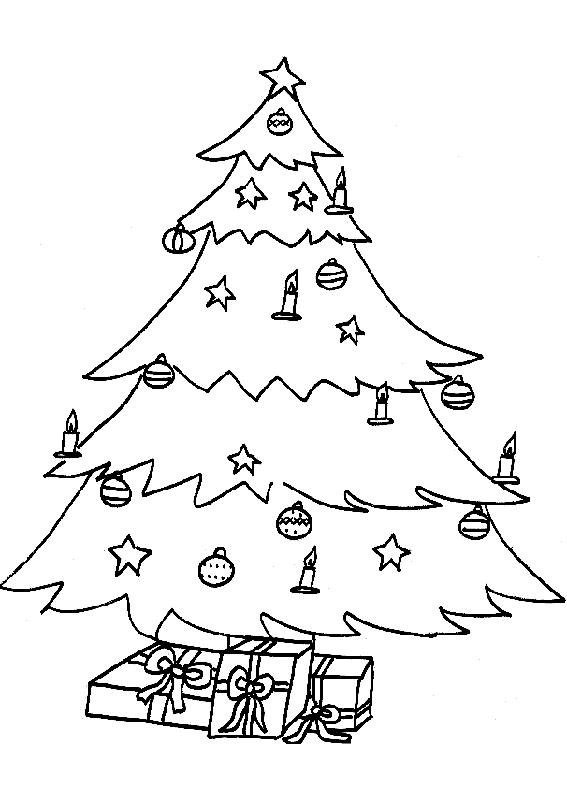 Dibujo para colorear: Arbol de Navidad (Objetos) #167678 - Dibujos para Colorear e Imprimir Gratis