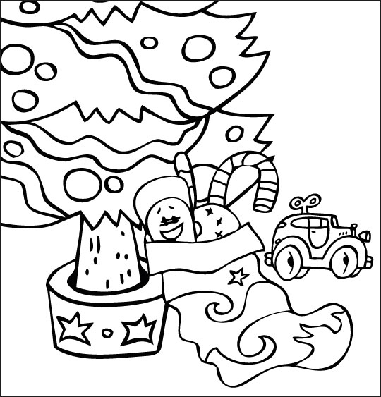 Dibujo para colorear: Arbol de Navidad (Objetos) #167698 - Dibujos para Colorear e Imprimir Gratis