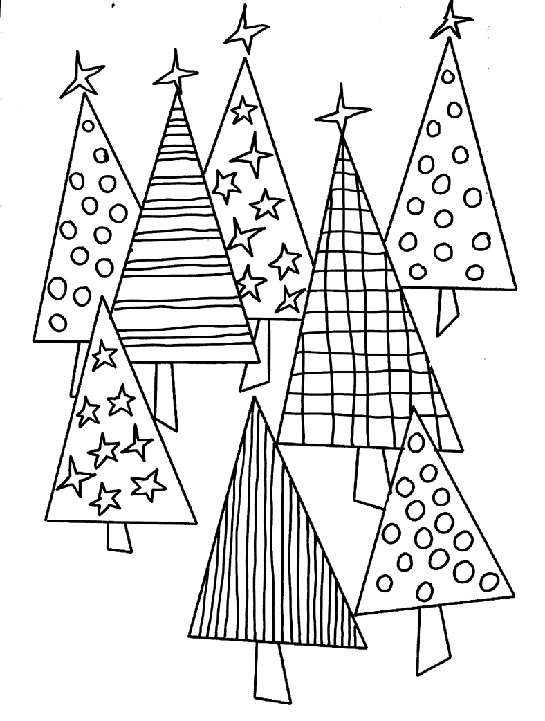 Dibujo para colorear: Arbol de Navidad (Objetos) #167764 - Dibujos para Colorear e Imprimir Gratis