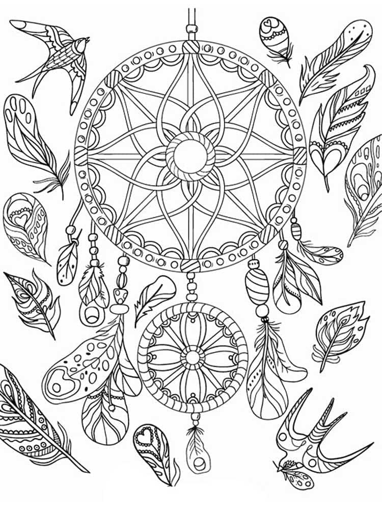 Dibujo gratuito Atrapasueños #207667 de la coleccion Objetos para imprimir
