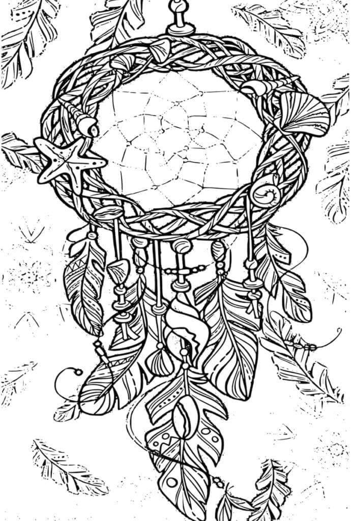 Dibujo gratuito Atrapasueños #207675 de la coleccion Objetos para imprimir