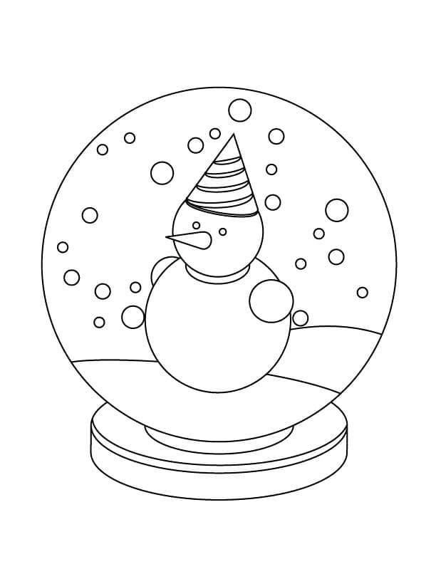 Dibujo para colorear: Bola de Nieve (Objetos) #202614 - Dibujos para Colorear e Imprimir Gratis