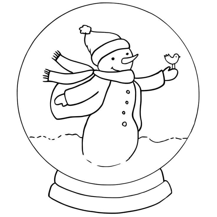 Dibujo para colorear: Bola de Nieve (Objetos) #202615 - Dibujos para Colorear e Imprimir Gratis