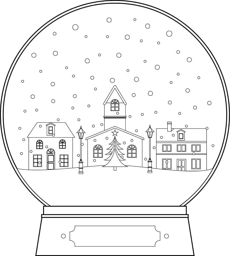 Dibujo para colorear: Bola de Nieve (Objetos) #202655 - Dibujos para Colorear e Imprimir Gratis
