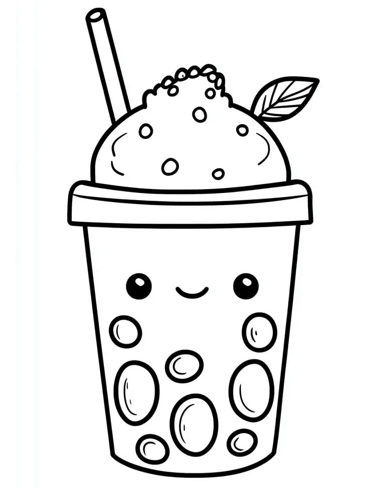 Dibujo gratuito Bubble Tea #221511 de la coleccion Objetos para imprimir
