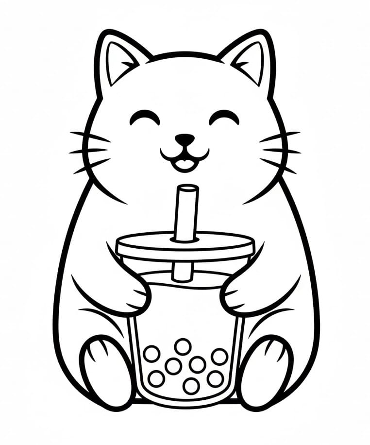 Dibujo gratuito Bubble Tea #221517 de la coleccion Objetos para imprimir