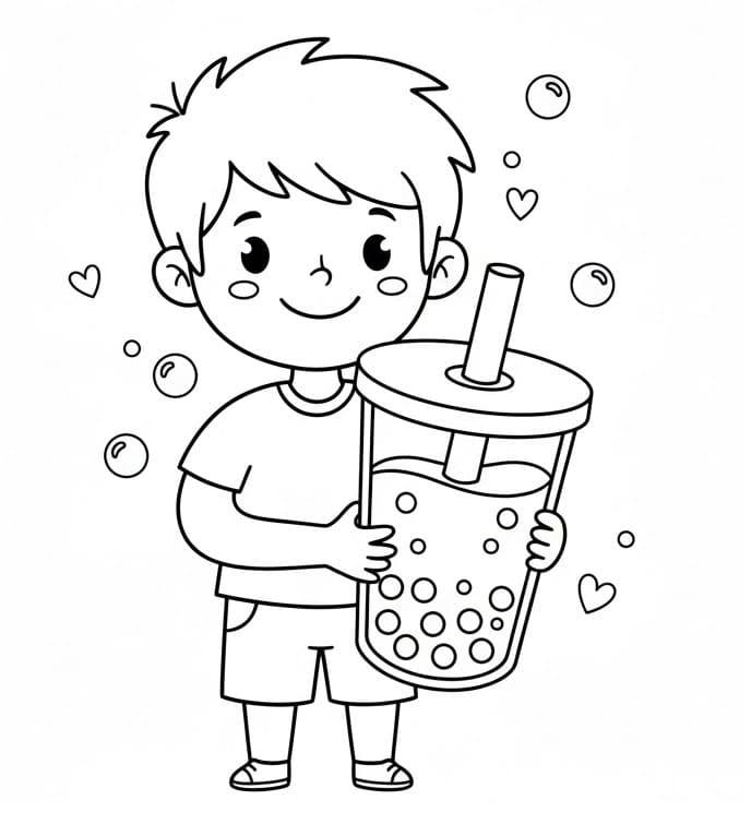 Dibujo gratuito Bubble Tea #221519 de la coleccion Objetos para imprimir