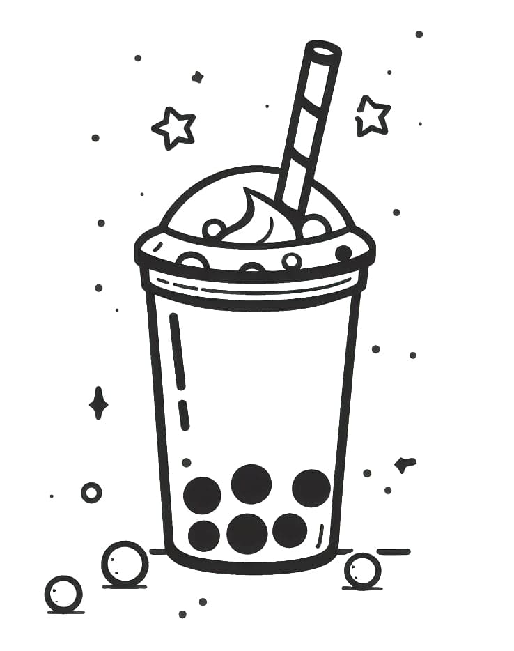 Dibujo gratuito Bubble Tea #221539 de la coleccion Objetos para imprimir