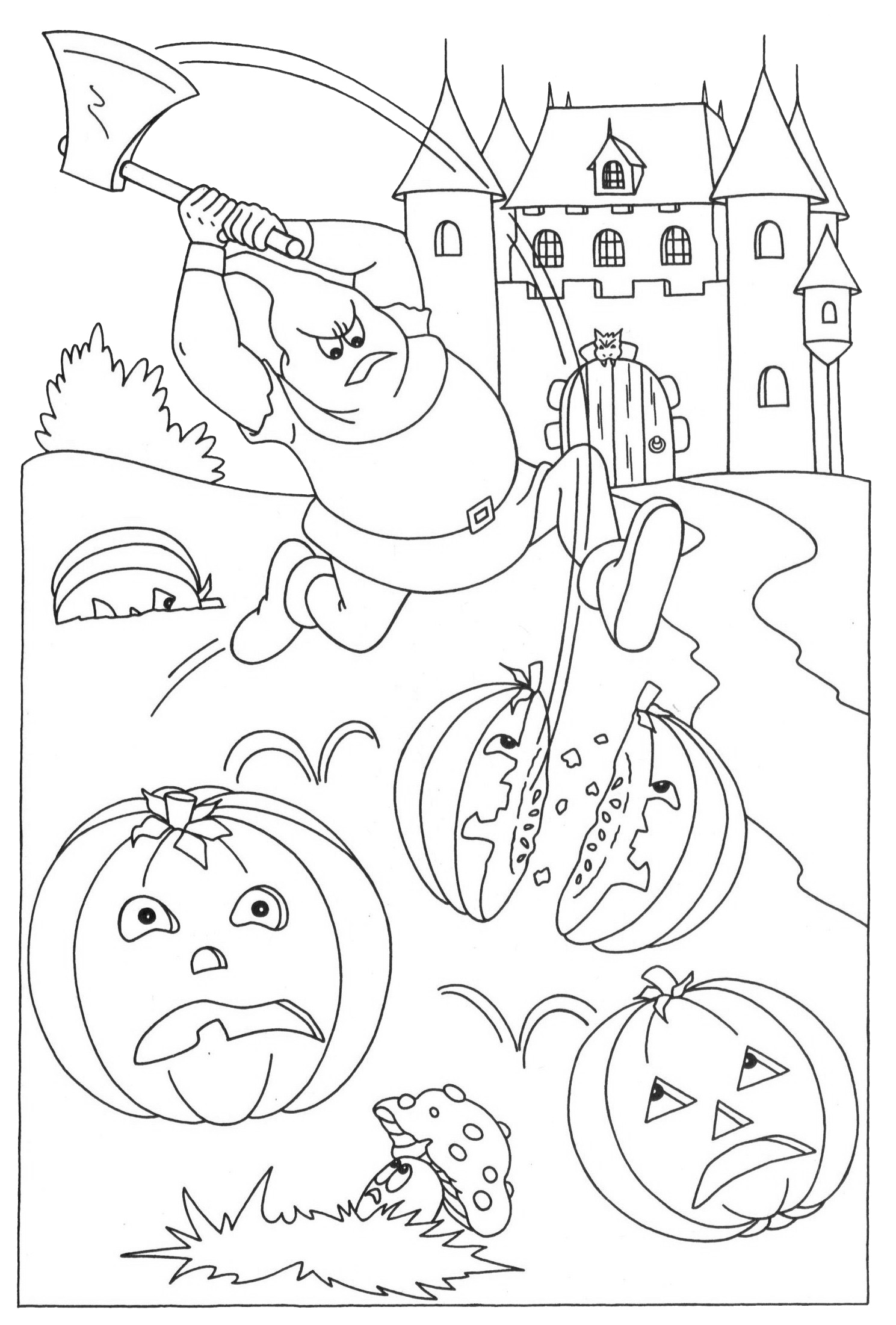 Dibujo para colorear: Calabaza (Objetos) #167056 - Dibujos para Colorear e Imprimir Gratis