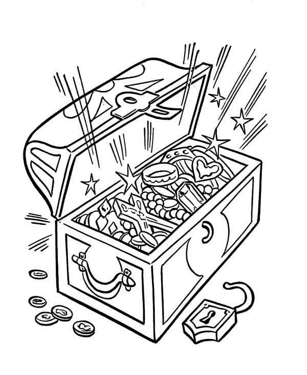 Dibujo gratuito Cofre del Tesoro #220533 de la coleccion Objetos para imprimir