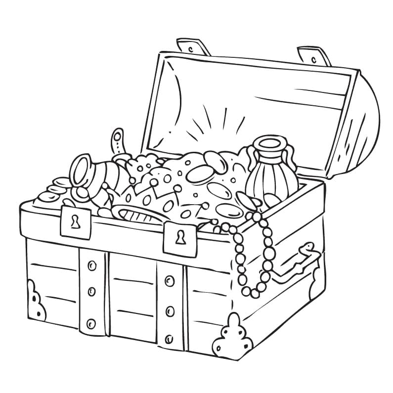 Dibujo gratuito Cofre del Tesoro #220543 de la coleccion Objetos para imprimir