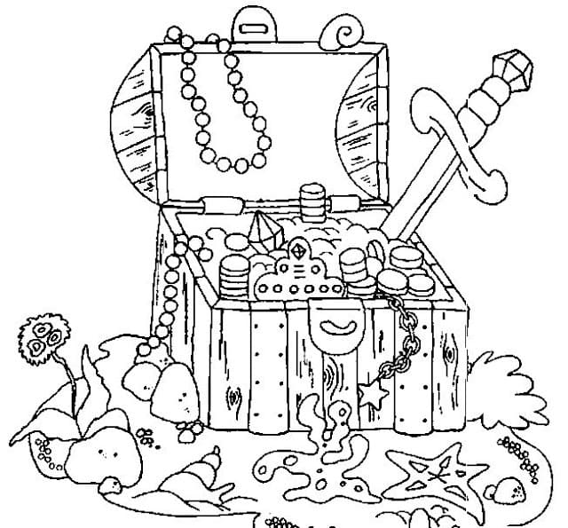 Dibujo gratuito Cofre del Tesoro #220553 de la coleccion Objetos para imprimir