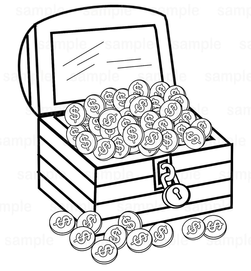 Dibujo gratuito Cofre del Tesoro #220554 de la coleccion Objetos para imprimir
