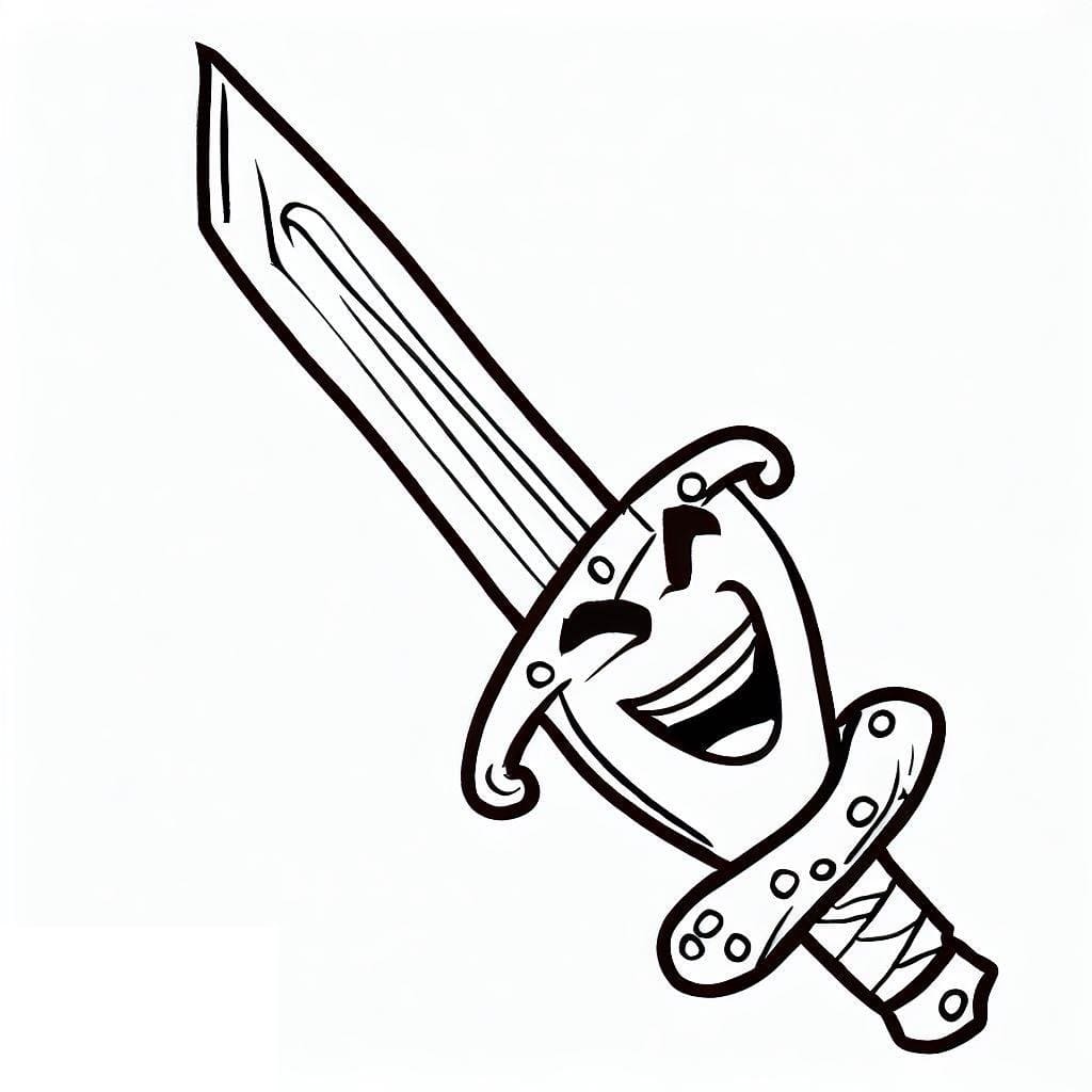 Dibujo para colorear: Espada (Objetos) #187178 - Dibujos para Colorear e Imprimir Gratis