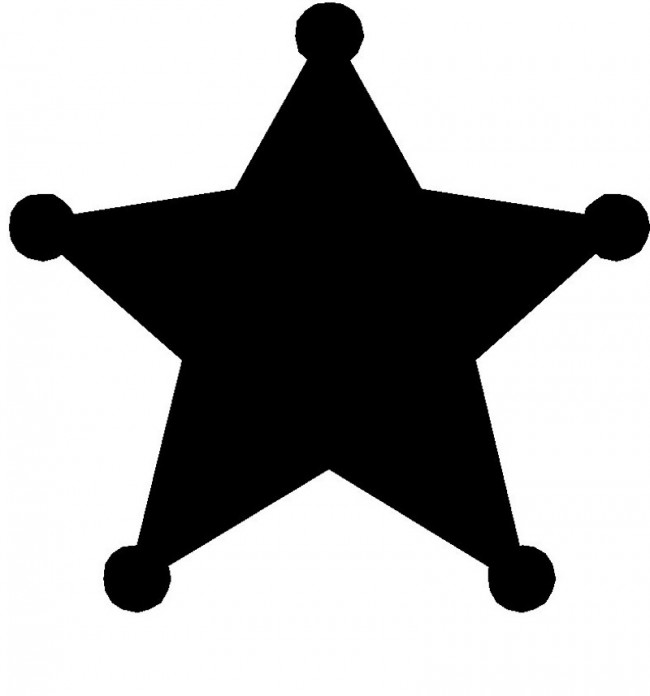 Dibujo para colorear: Estrella de Sheriff (Objetos) #118662 - Dibujos para Colorear e Imprimir Gratis