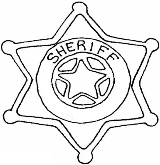 Dibujo para colorear: Estrella de Sheriff (Objetos) #118689 - Dibujos para Colorear e Imprimir Gratis