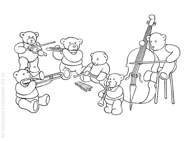 Dibujo para colorear: Instrumentos musicales (Objetos) #167131 - Dibujos para Colorear e Imprimir Gratis