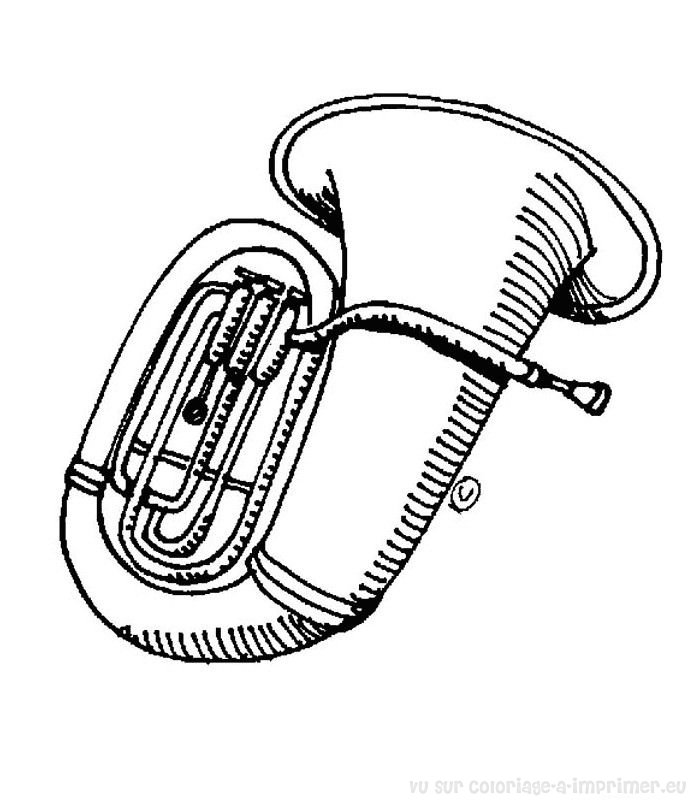 Dibujo para colorear: Instrumentos musicales (Objetos) #167152 - Dibujos para Colorear e Imprimir Gratis