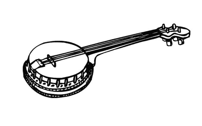 Dibujo para colorear: Instrumentos musicales (Objetos) #167155 - Dibujos para Colorear e Imprimir Gratis