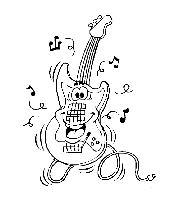 Dibujo para colorear: Instrumentos musicales (Objetos) #167158 - Dibujos para Colorear e Imprimir Gratis