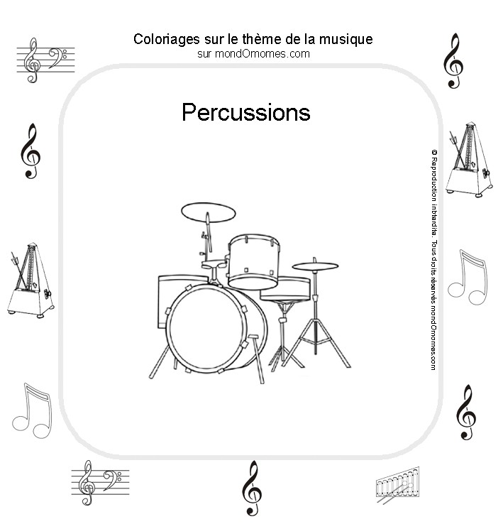 Dibujo para colorear: Instrumentos musicales (Objetos) #167191 - Dibujos para Colorear e Imprimir Gratis