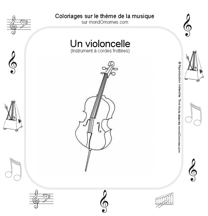 Dibujo para colorear: Instrumentos musicales (Objetos) #167192 - Dibujos para Colorear e Imprimir Gratis