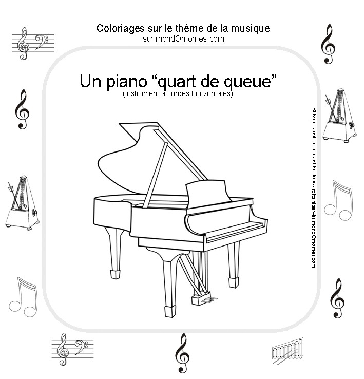 Dibujo para colorear: Instrumentos musicales (Objetos) #167194 - Dibujos para Colorear e Imprimir Gratis