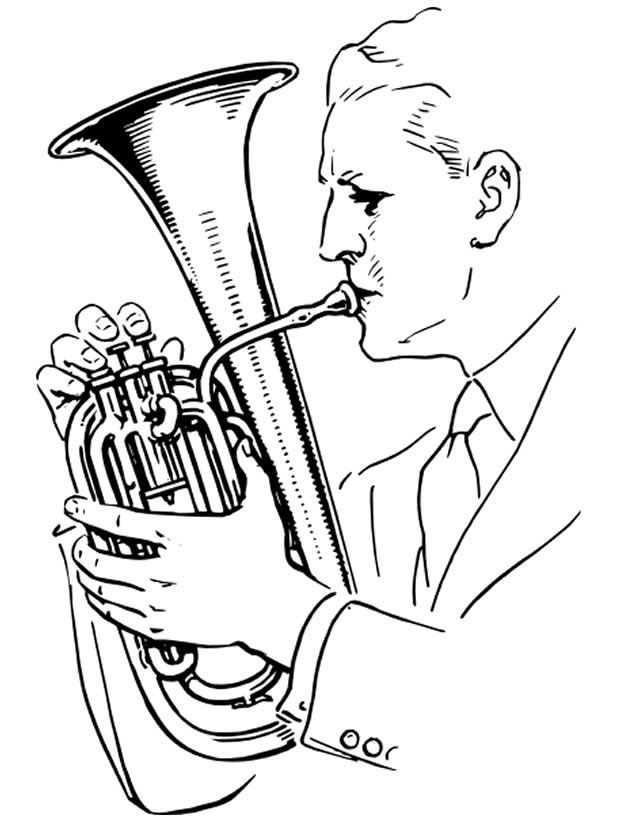 Dibujo para colorear: Instrumentos musicales (Objetos) #167201 - Dibujos para Colorear e Imprimir Gratis