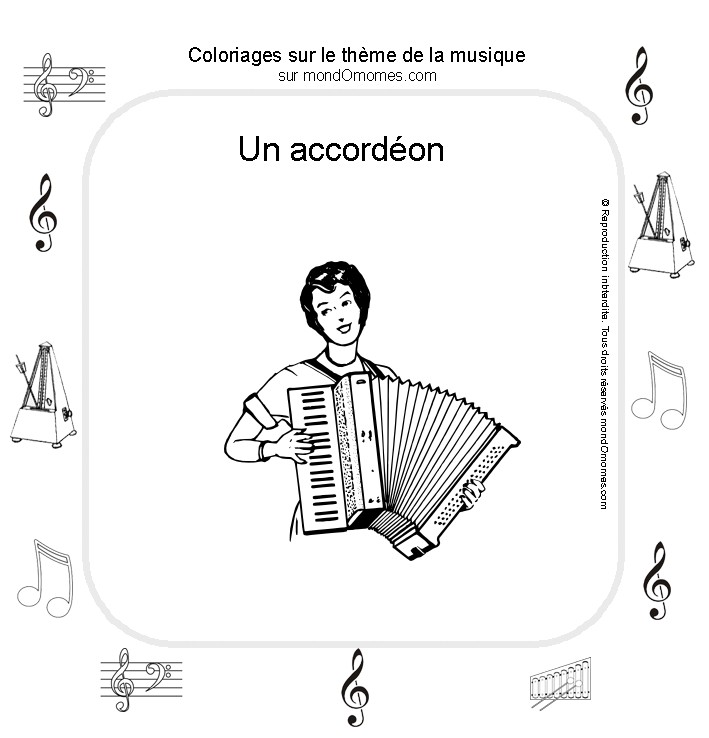 Dibujo para colorear: Instrumentos musicales (Objetos) #167202 - Dibujos para Colorear e Imprimir Gratis