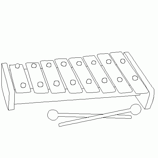 Dibujo para colorear: Instrumentos musicales (Objetos) #167229 - Dibujos para Colorear e Imprimir Gratis