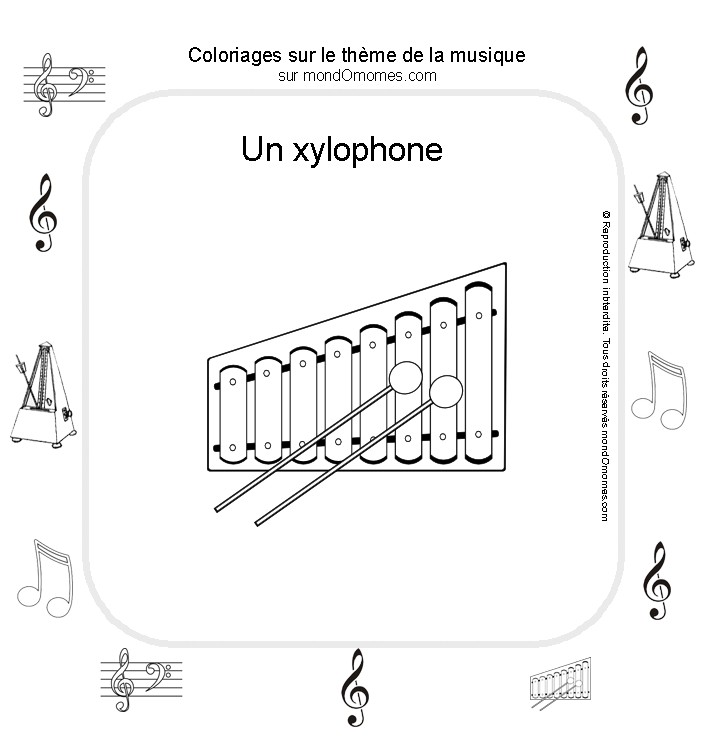 Dibujo para colorear: Instrumentos musicales (Objetos) #167239 - Dibujos para Colorear e Imprimir Gratis