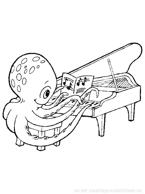 Dibujo para colorear: Instrumentos musicales (Objetos) #167257 - Dibujos para Colorear e Imprimir Gratis