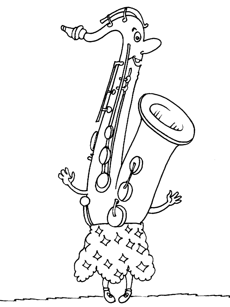 Dibujo para colorear: Instrumentos musicales (Objetos) #167260 - Dibujos para Colorear e Imprimir Gratis