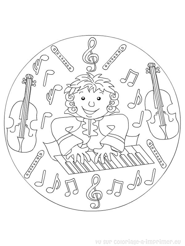 Dibujo para colorear: Instrumentos musicales (Objetos) #167281 - Dibujos para Colorear e Imprimir Gratis