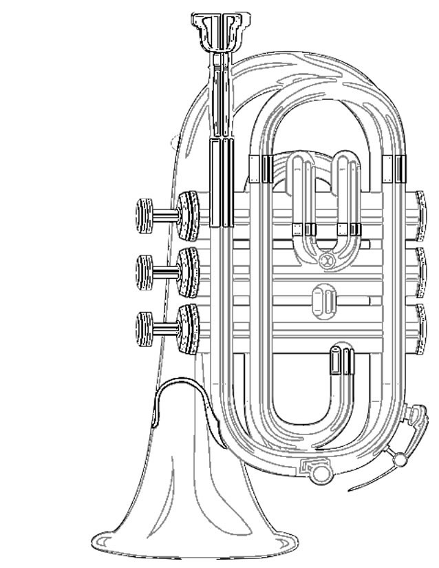 Dibujo para colorear: Instrumentos musicales (Objetos) #167282 - Dibujos para Colorear e Imprimir Gratis