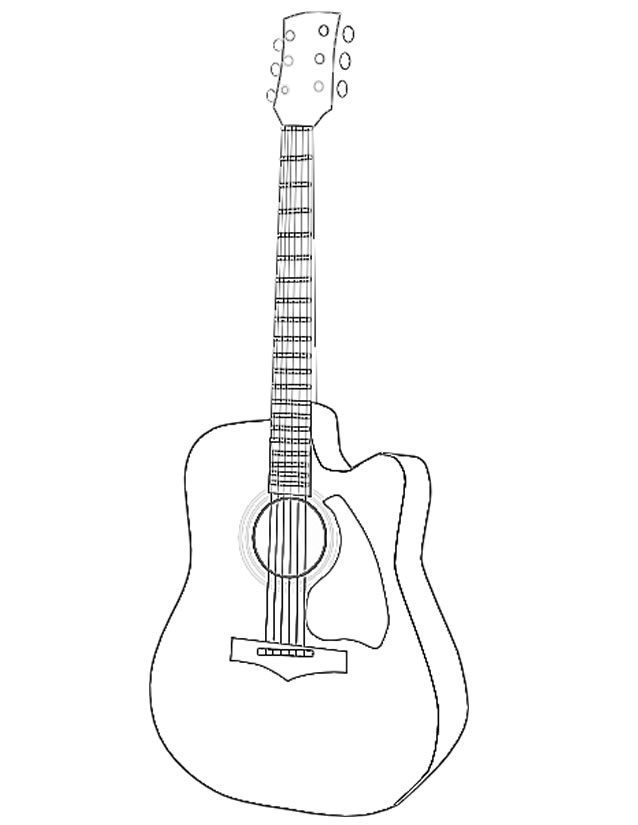 Dibujo para colorear: Instrumentos musicales (Objetos) #167284 - Dibujos para Colorear e Imprimir Gratis