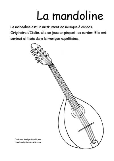 Dibujo para colorear: Instrumentos musicales (Objetos) #167290 - Dibujos para Colorear e Imprimir Gratis