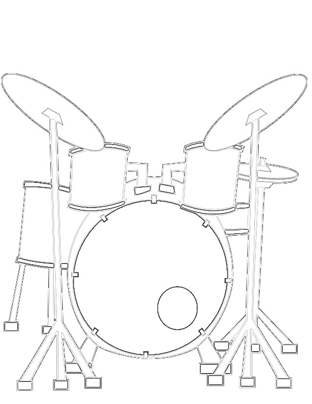 Dibujo para colorear: Instrumentos musicales (Objetos) #167295 - Dibujos para Colorear e Imprimir Gratis