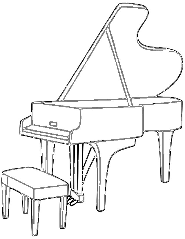 Dibujo para colorear: Instrumentos musicales (Objetos) #167297 - Dibujos para Colorear e Imprimir Gratis