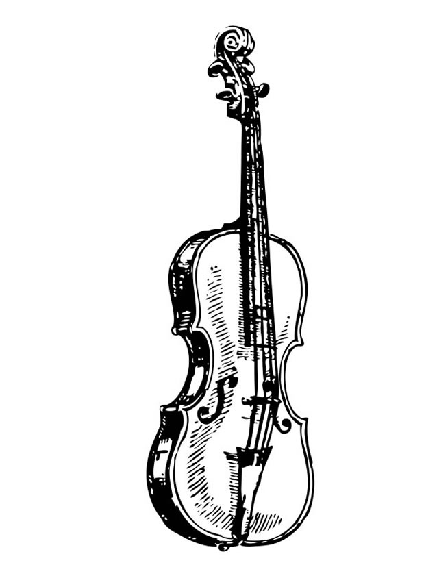 Dibujo para colorear: Instrumentos musicales (Objetos) #167301 - Dibujos para Colorear e Imprimir Gratis