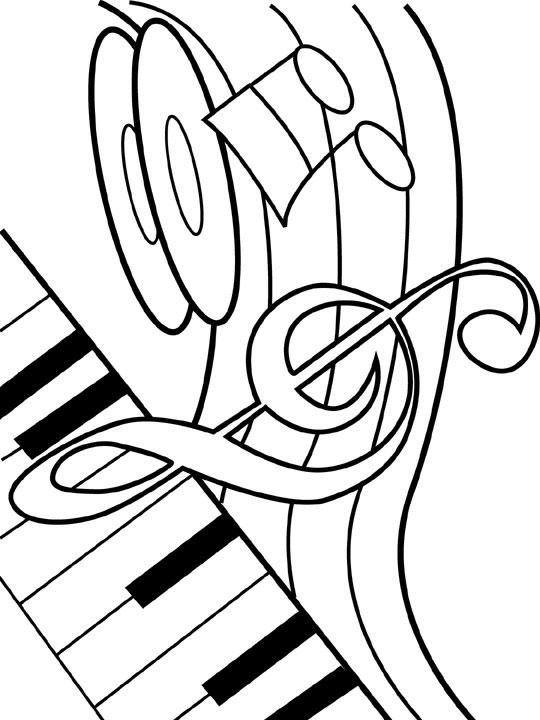 Dibujo para colorear: Instrumentos musicales (Objetos) #167316 - Dibujos para Colorear e Imprimir Gratis