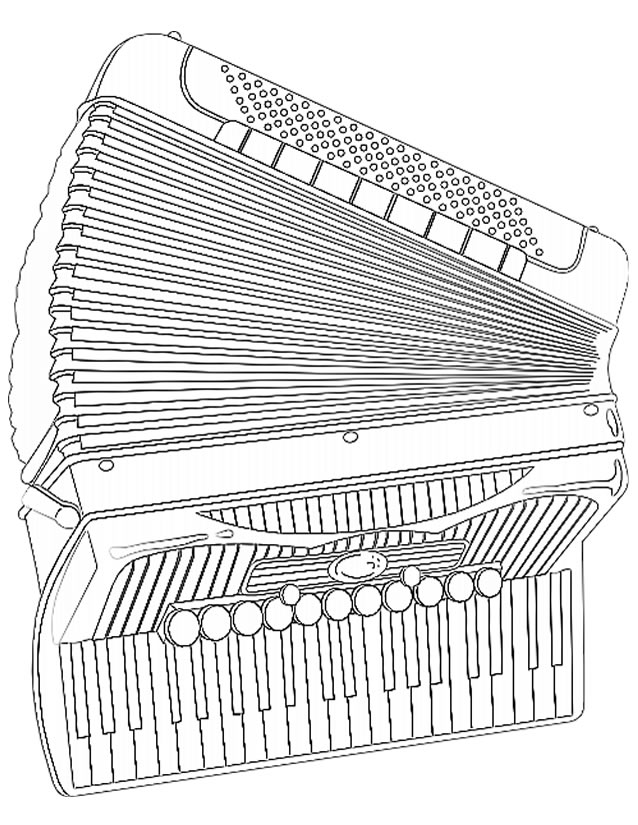 Dibujo para colorear: Instrumentos musicales (Objetos) #167319 - Dibujos para Colorear e Imprimir Gratis