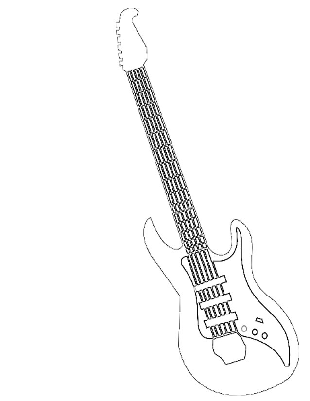 Dibujo para colorear: Instrumentos musicales (Objetos) #167329 - Dibujos para Colorear e Imprimir Gratis