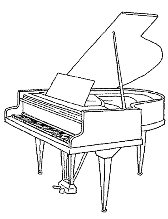 Dibujo para colorear: Instrumentos musicales (Objetos) #167355 - Dibujos para Colorear e Imprimir Gratis