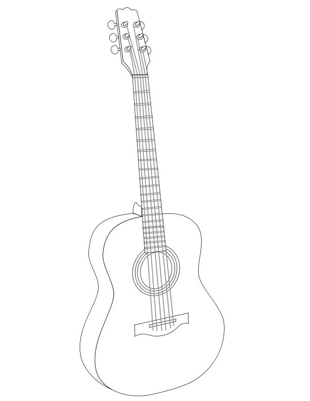 Dibujo para colorear: Instrumentos musicales (Objetos) #167366 - Dibujos para Colorear e Imprimir Gratis