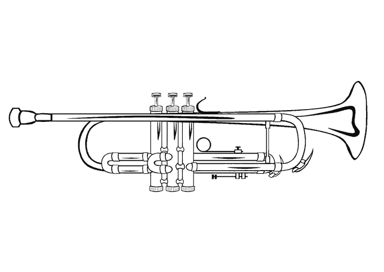 Dibujo para colorear: Instrumentos musicales (Objetos) #167369 - Dibujos para Colorear e Imprimir Gratis